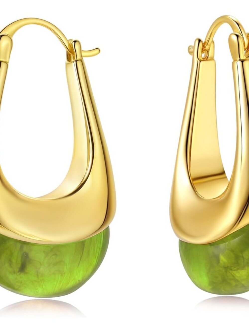 Vintage Chunky Gold Hoops Earrings for Women, Gold Dangle Drop Earrings with Bro